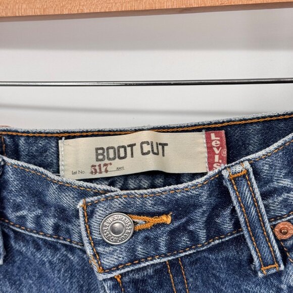 Levis 517 Boot Cut Jeans 32x36 Blue Denim Mens Classic Style - Picture 2 of 15